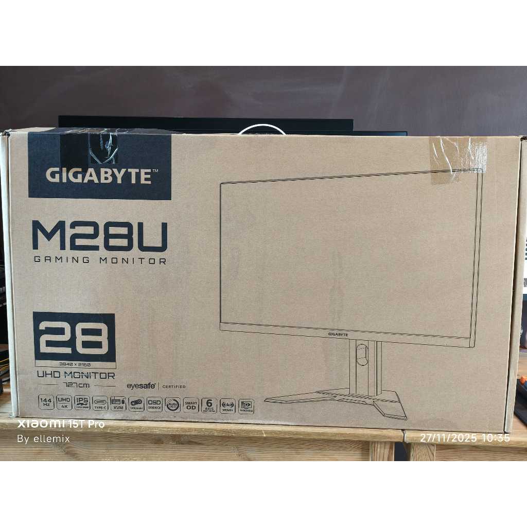 MONITOR (จอมอนิเตอร์) GIGABYTE M28U-AP - 28 INCH IPS 4K 144Hz USB-C ...