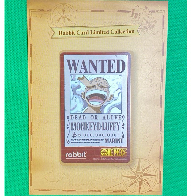 Rabbit Card One Piece Wanted การ์ดแรบบิท วันพีช ลาย wanted | Shopee ...