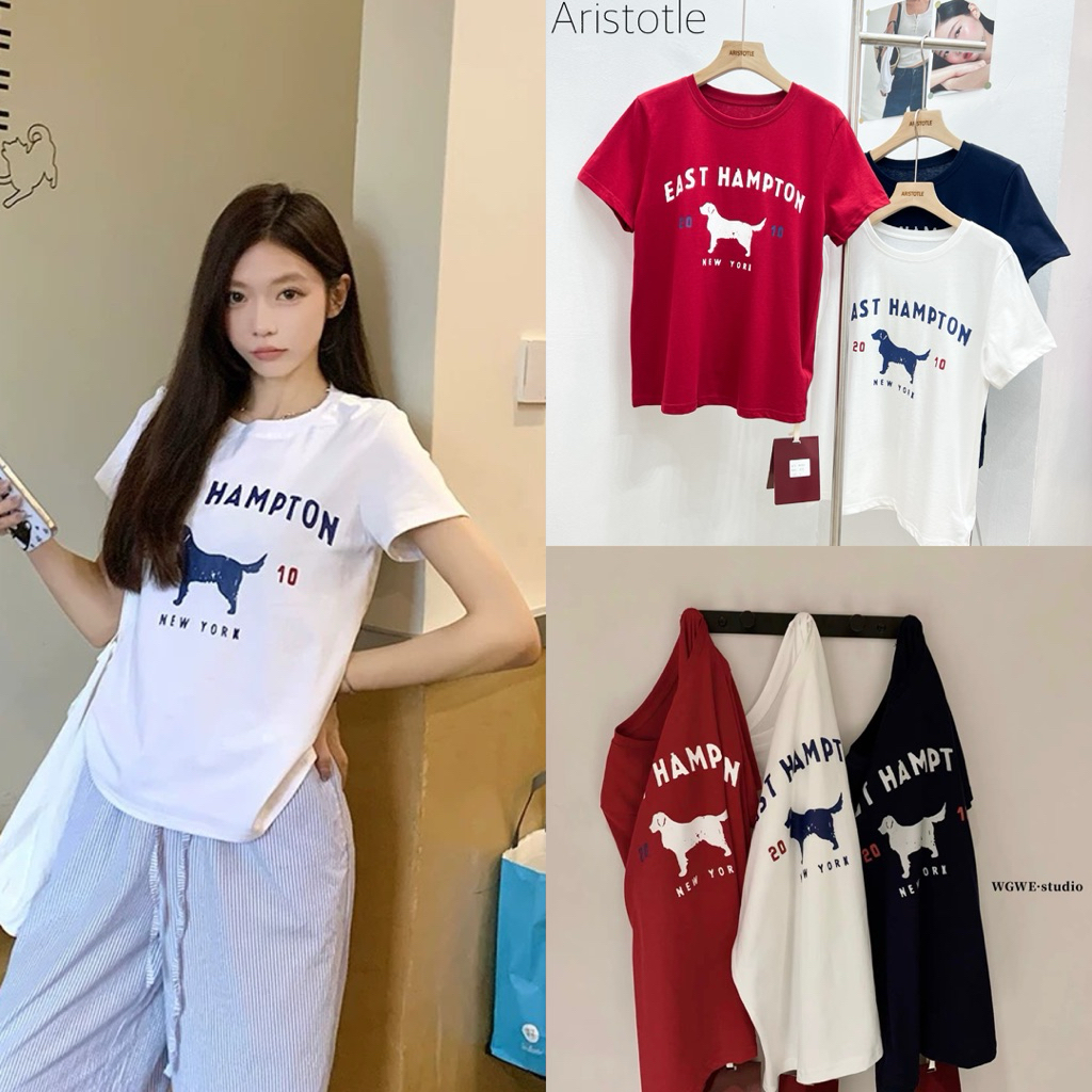 Wgwe tee เสื้อยืดสกีนลายน้องหมา(จัดส่งฟรี) | Shopee Thailand