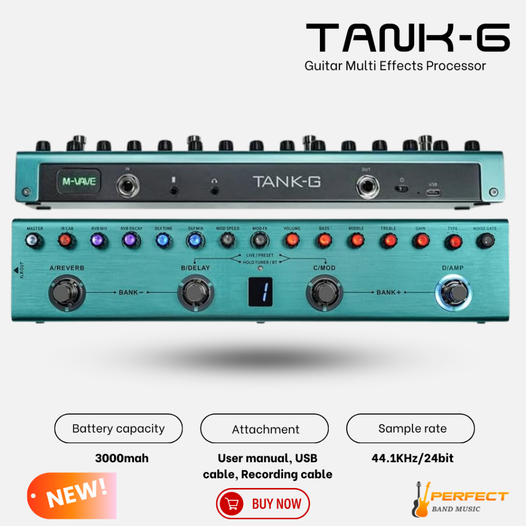 Tank-G เอฟเฟคกีตาร์ M-VAVE รุ่น Tank-G Guitar Multi Effect | Shopee ...