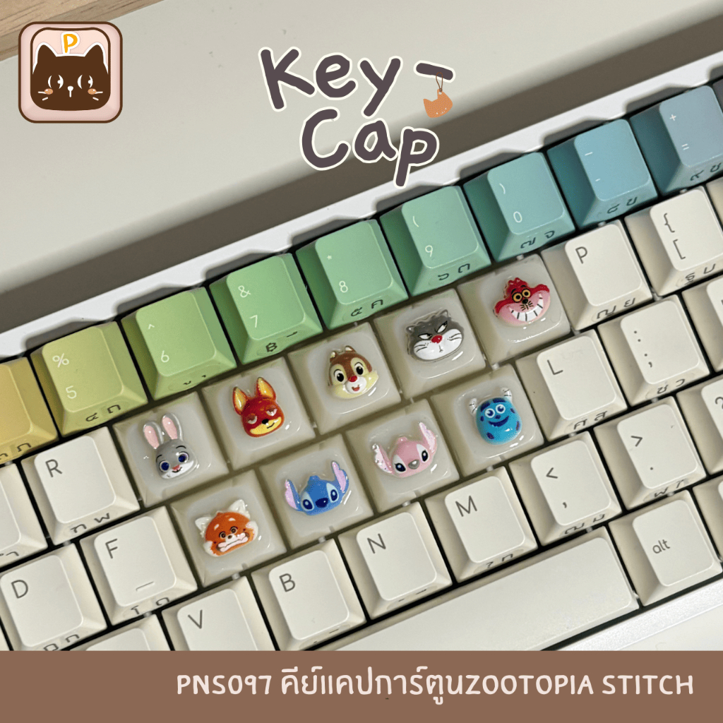 PNS097 คีย์แคปการ์ตูนZootopia Stitch สำหรับ Mechanical Keyboard (RS ...