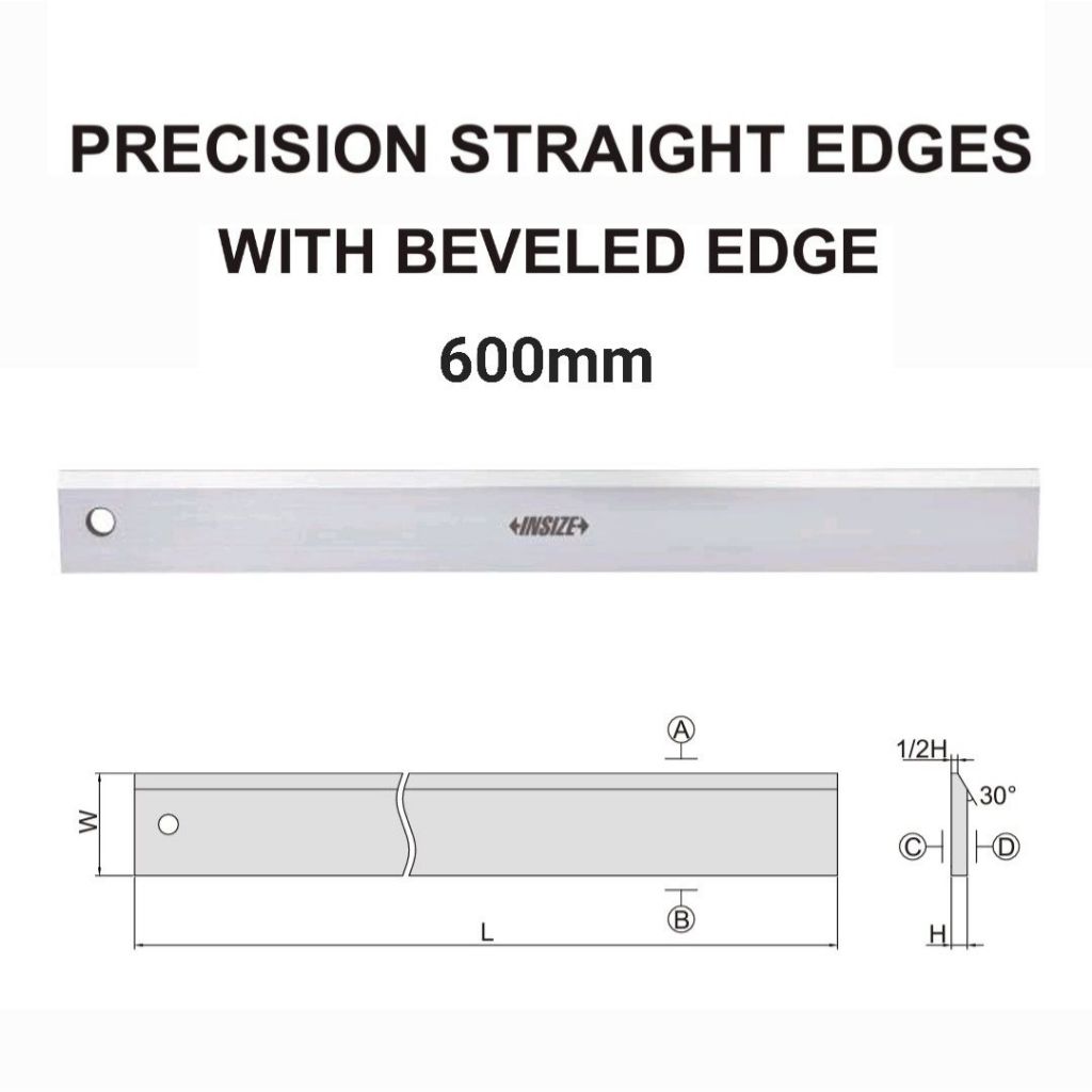 Precision Straight Edge with Beveled Edge 600 mm เกจวัดขอบตรง INSIZE ...