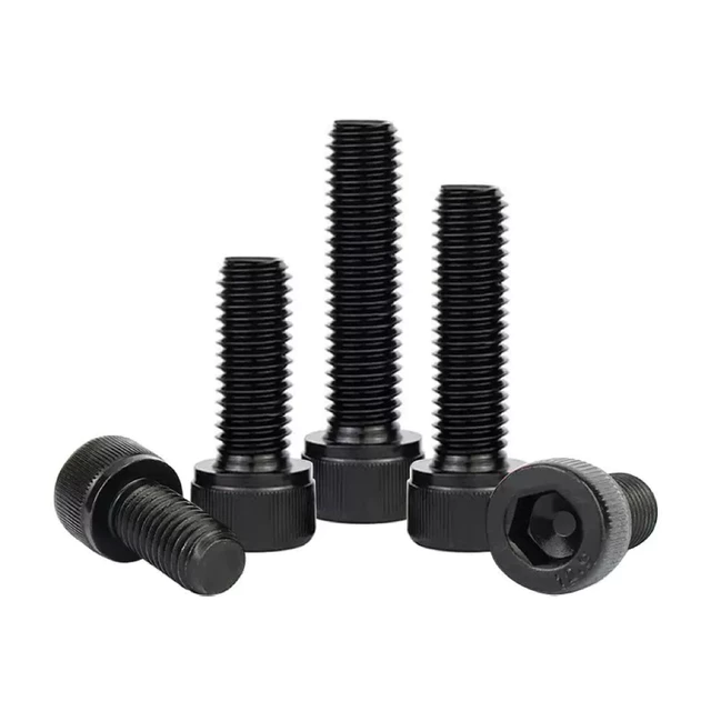 สกรูหัวจมหกเหลี่ยม สีดำ เกรด 12.9 M2 M3 M4 M5 Hex Socket Head Cap Screw น็อตดำ สำหรับ 3D Printer DIY