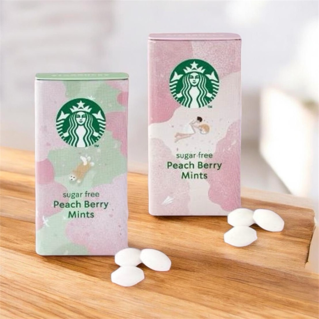 Starbucks Sugar Free Peach Berry Mints ลูกอมมิ้นต์ ปราศจากน้ำตาล รสพีช ...