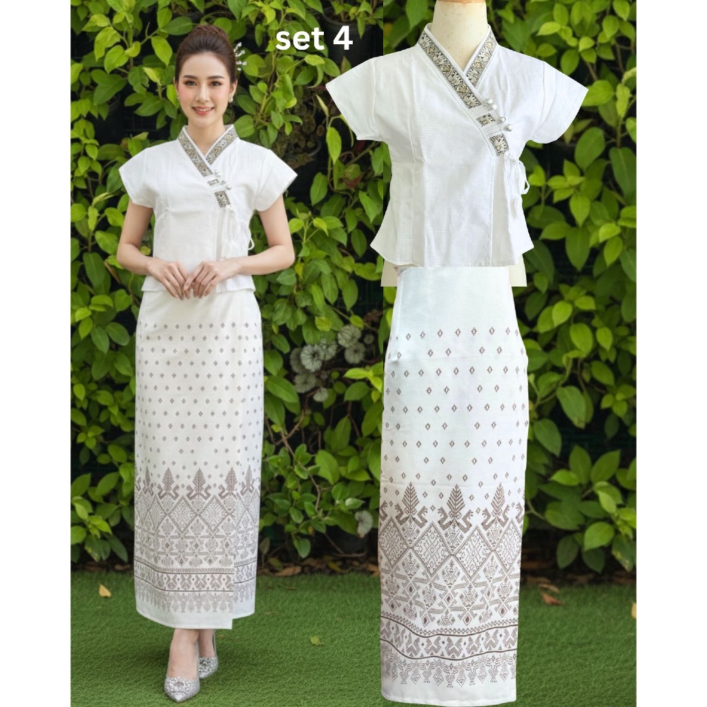 ชุดไทยประยุกต์ผ้าฝ้ายแท้ Juree หลายเซ็ท ราคาส่ง ส่งเร็ว ใส่สวยทุกงาน มุมมองที่ 6