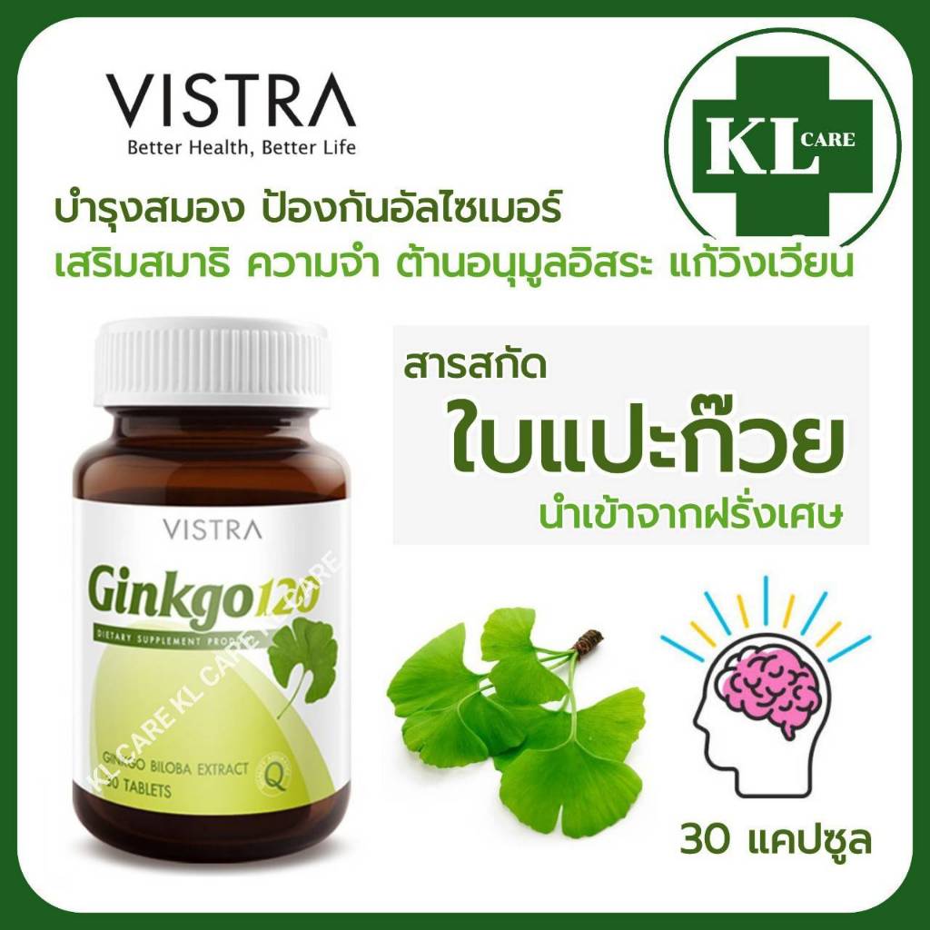 Ginkgo Biloba Extract ใบแปะก๊วย จิงโกะ บำรุงสมอง เสริมความจำ ป้องกันไม ...