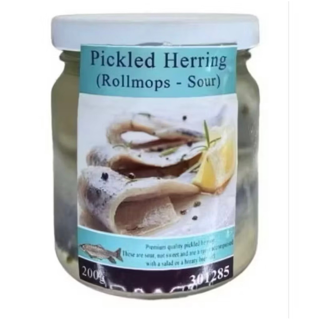 Rollmop Pickled Herring Jar 200g - ปลารมควันโรลมอบ 200กรัม | Shopee ...