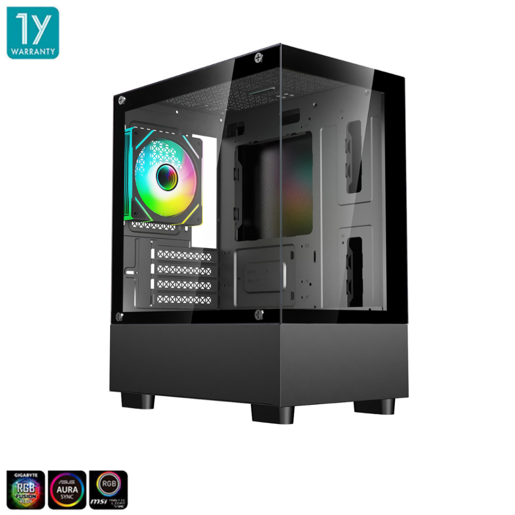 เคสคอมพิวเตอร์ Tsunami Lite Series Bast Panorama MATX Gaming Case with ...