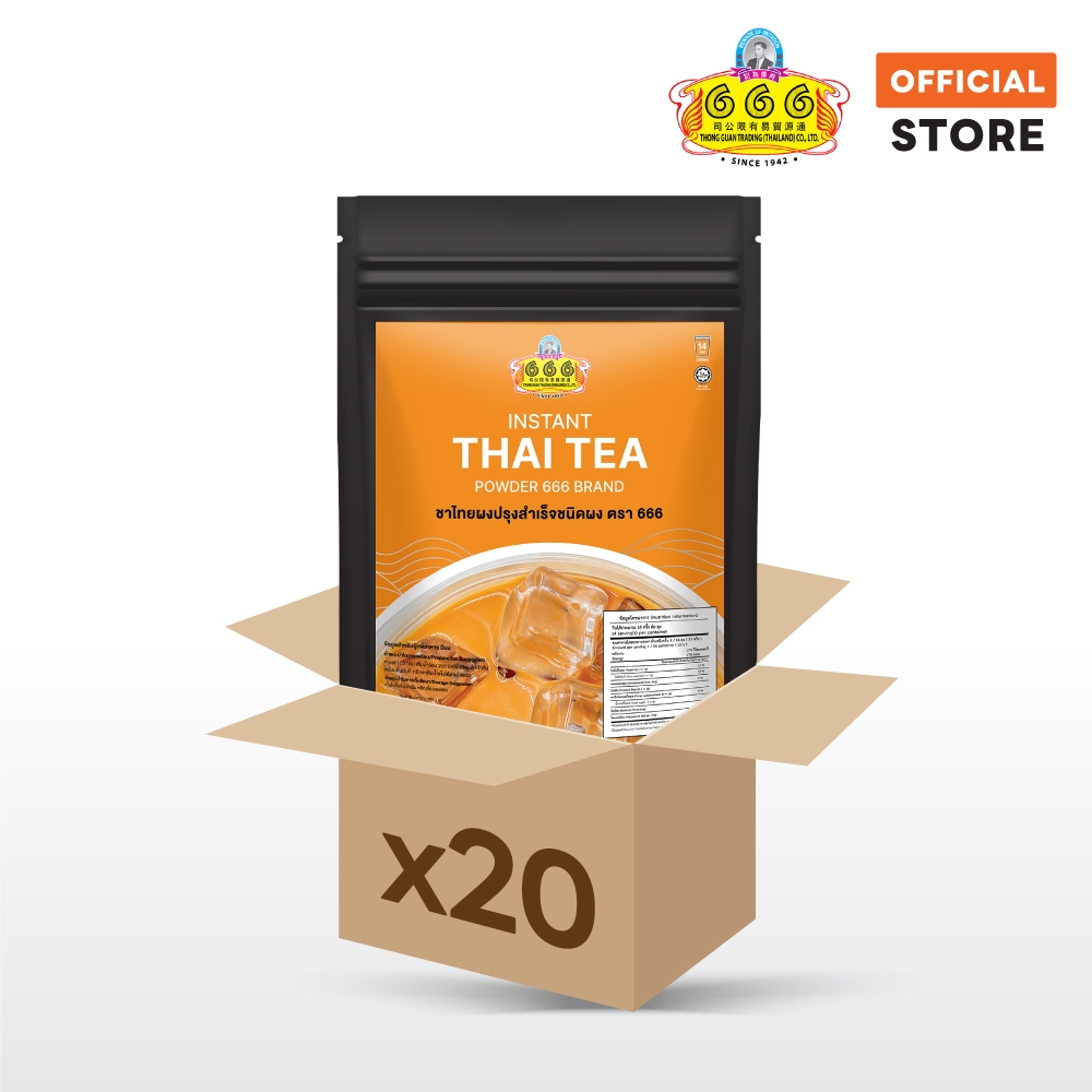 (ยกลัง)ชาไทยผงปรุงสำเร็จชนิดผง 500 กรัม ตรา (666 Instant Thai Tea ...
