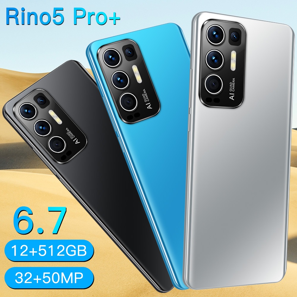 โทรศัพท์ Rino5 Pro+ แรม12GB รอม512GBหน่วยความจําขนาดใหญ่ รองรับแอพ ...