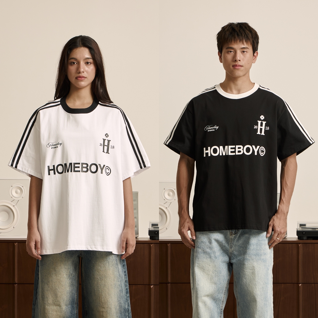HOMEBOY เสื้อOVERSIZE HB.CITY.BOY.JERSEY คอตตอน100% ใส่ได้ทุกวัน ...