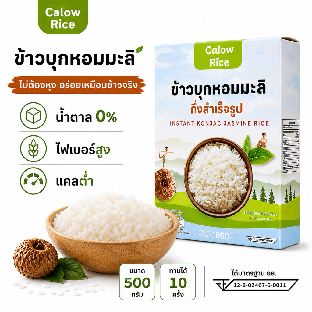 Calow Rice ข้าวบุกหอมมะลิ 500 กรัม 🔥 | Shopee Thailand