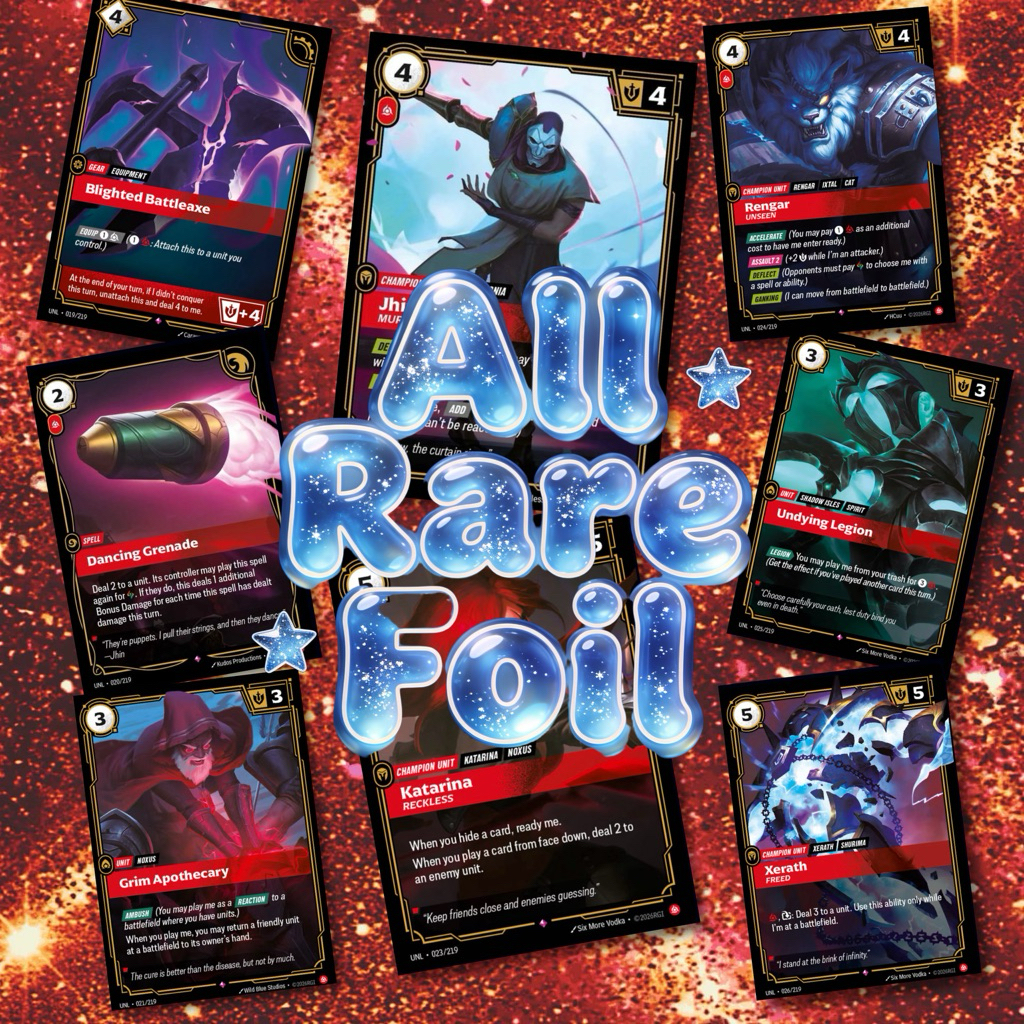 Riftbound Unleashed Fury ระดับ Rare ( All Foil ) | Shopee Thailand