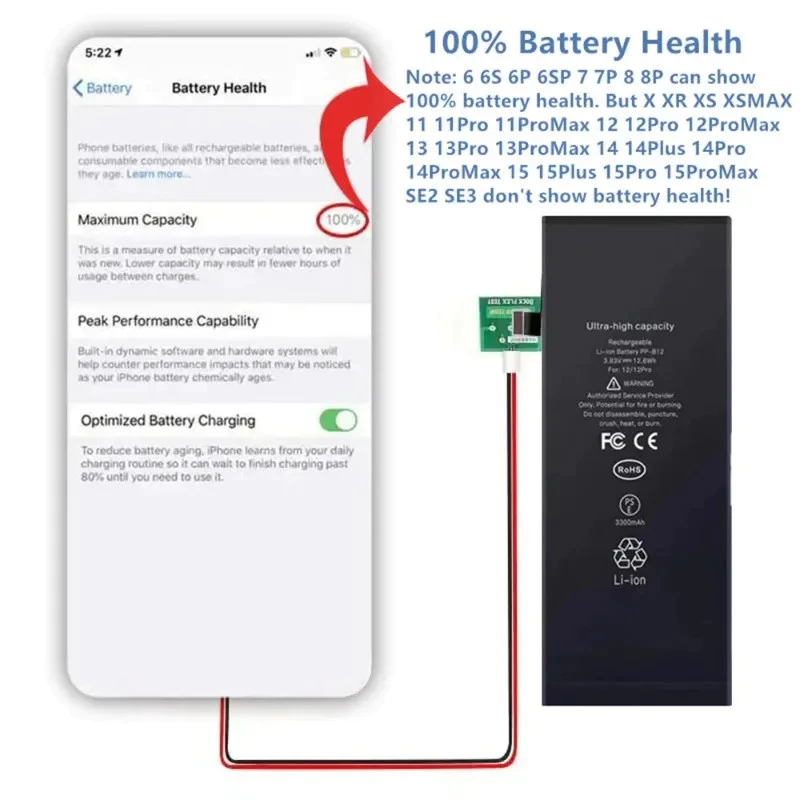 แบตเตอรี่ เเบต iP5 6 6Plus 6S Plus,iP7/8/7P/8P,iPX XS XR XSMax,iP11 ...