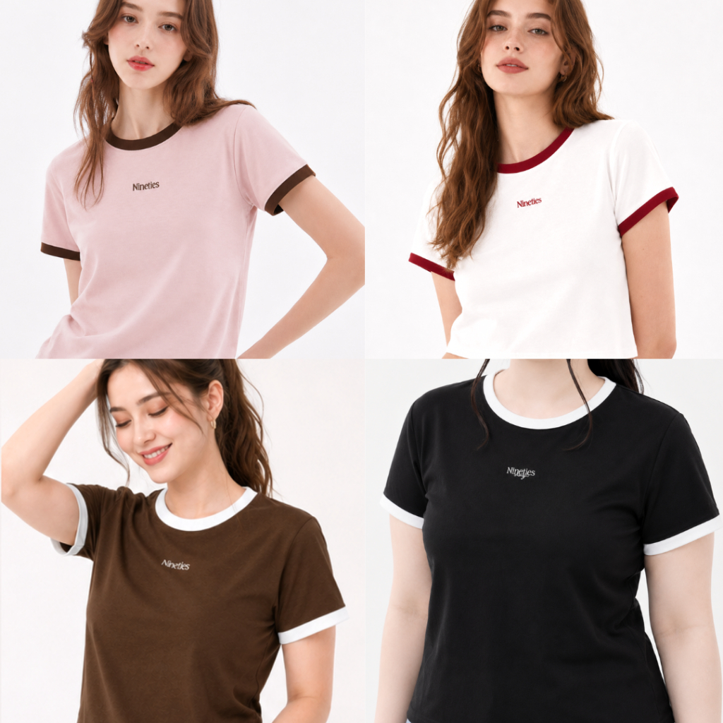 ‼️Exclusive at Online‼️( S / M / L) Nineties Basic เสื้อยืด เบสิก รุ่น ...
