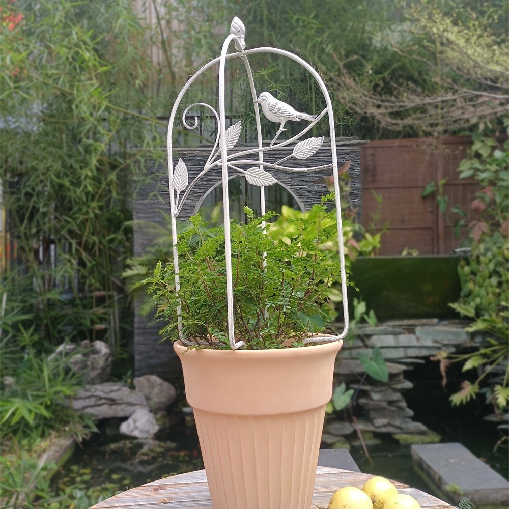 Plant climbing rack cylindrical flower rack wrought iron flower rack ...