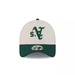 หมวกแก๊ป New Era รุ่น Oakland Athletics MLB Upside Down 2-Tone Dark Green Visor Stone 9Forty Af Trucker Cap