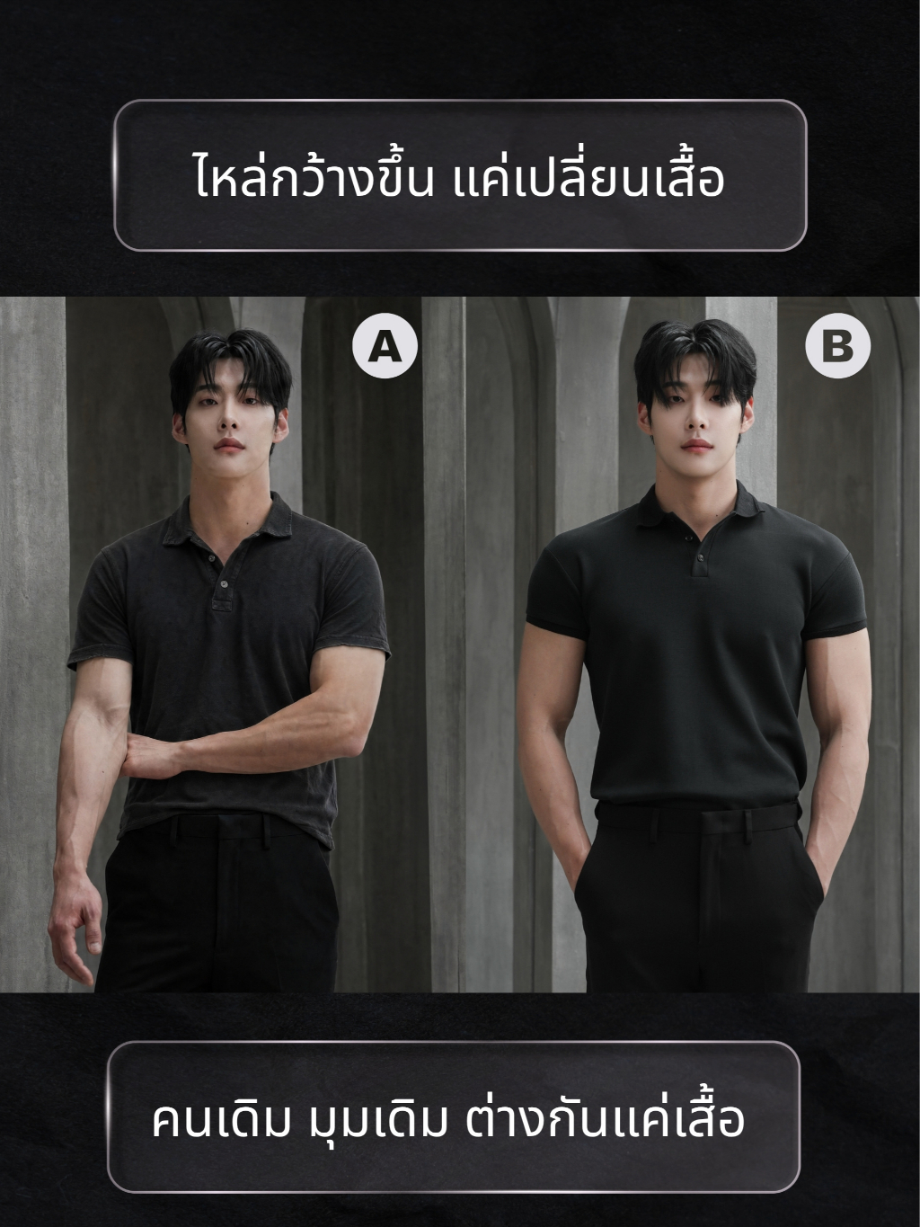 DANDY COSMO | Muscle Fit Ultra Cloud Polo เสื้อโปโล หุ่นล่ำ Upgrade ผ้า ...