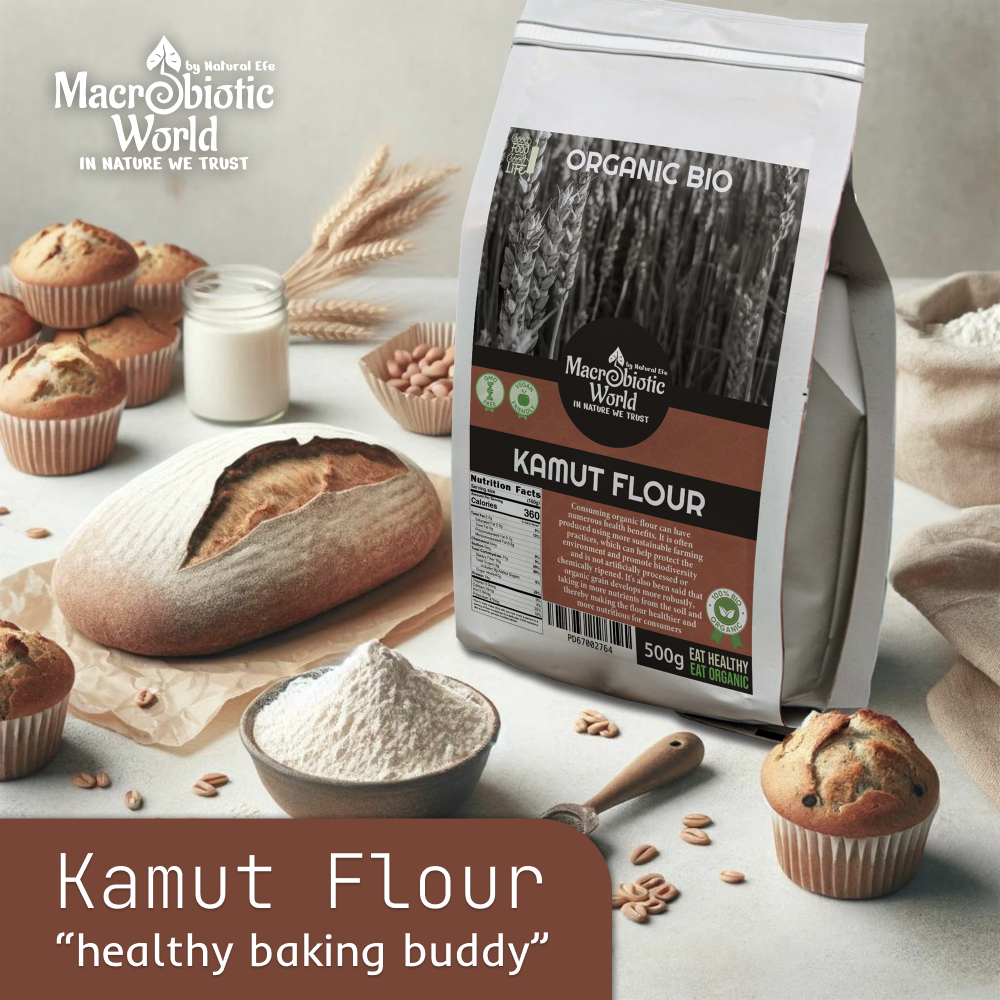 Organic/Bio Kamut Flour (500g/1kg) l Macrobiotic World Natural Efe l ...