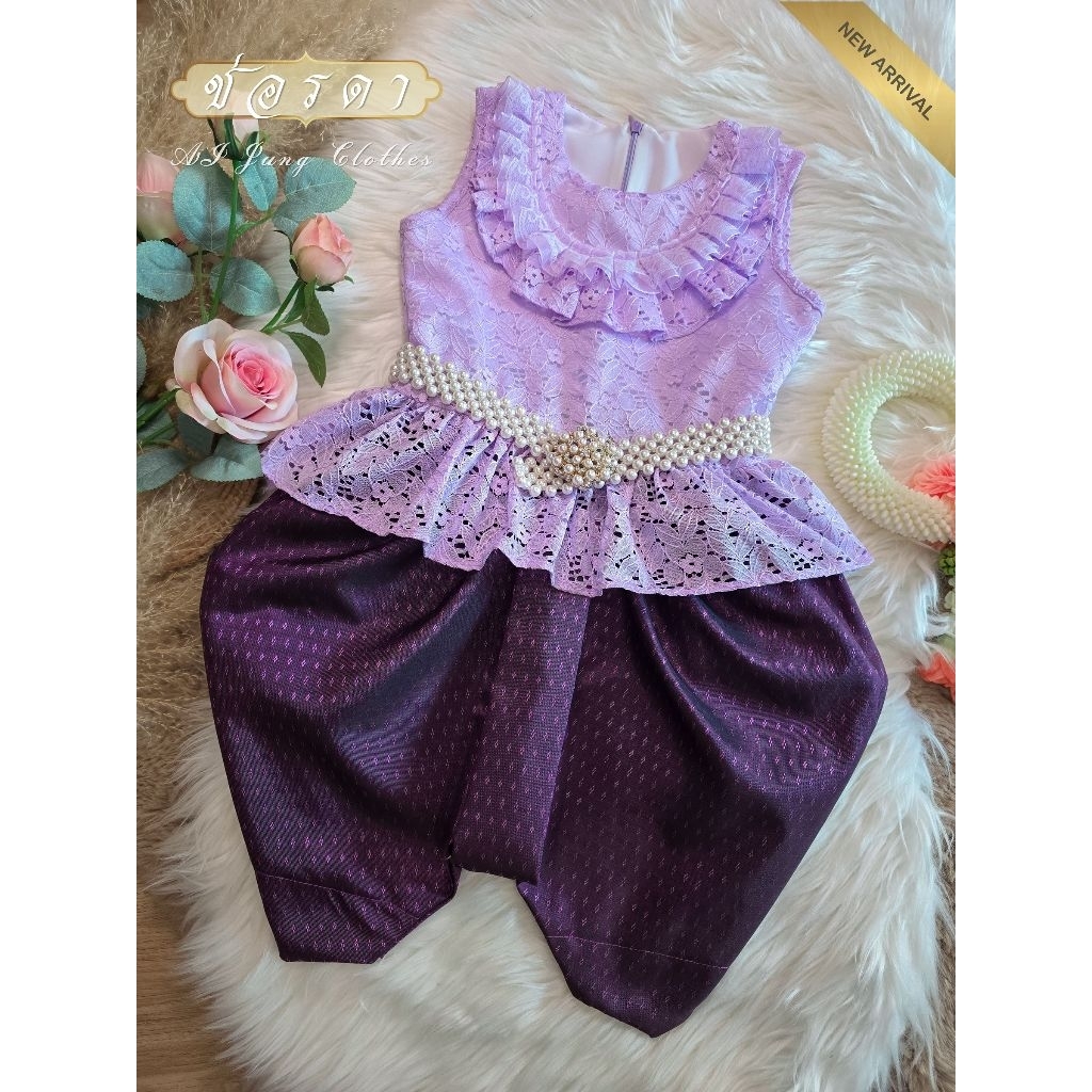 ชุดไทยเด็ก AI Jung Clothes รุ่นช่อรดา ผ้าดี ใส่ไปโรงเรียน-ลอยกระทง มุมมองที่ 2