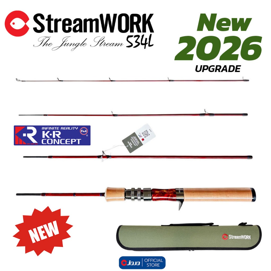 StreamWORK คันเบ็ด 5'3 ฟุต เวท 3-8lb. The Jungle Stream 534 L คัน4ท่อน ...