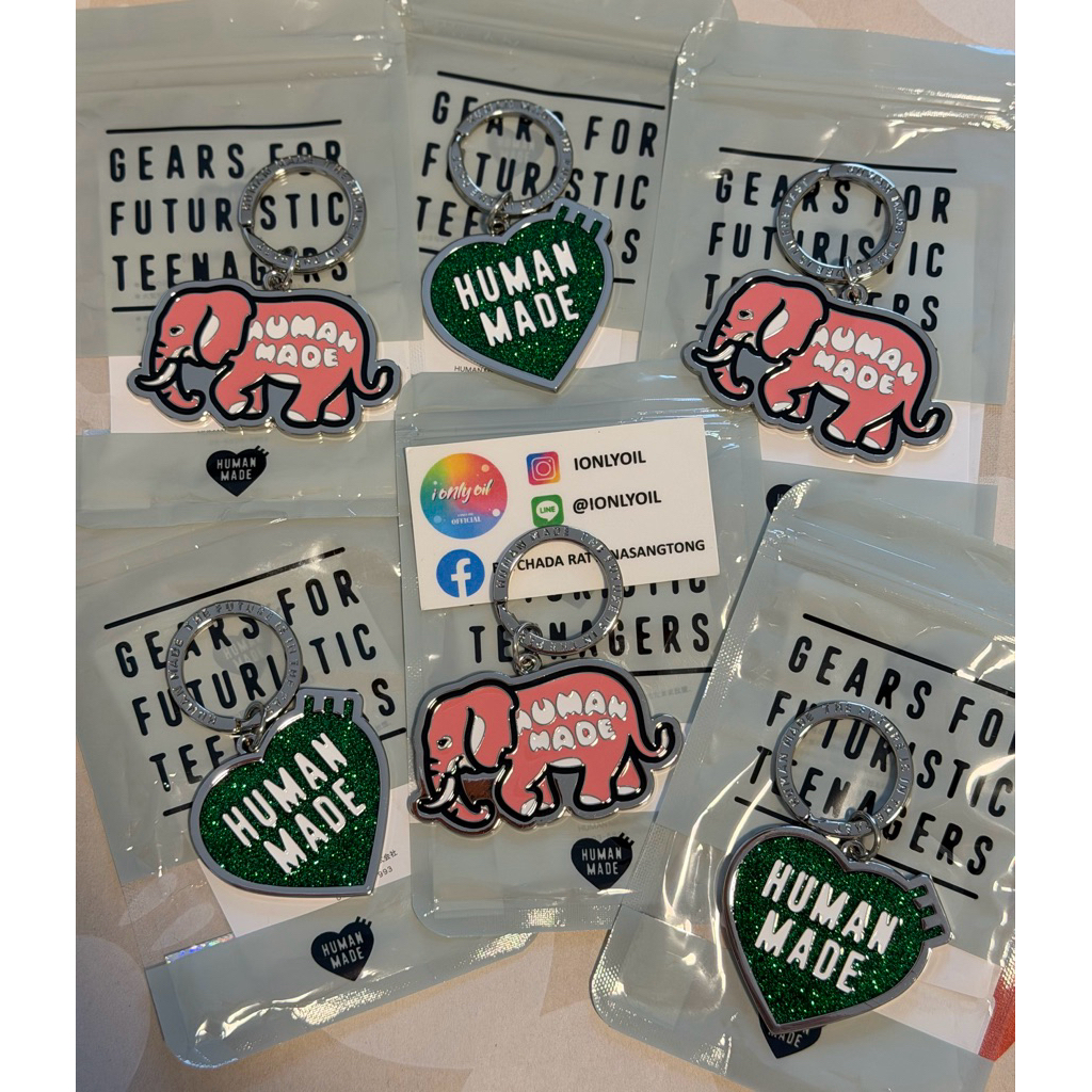 พร้อมส่ง ของแท้💯 Human Made Bangkok ANIMAL KEYRING / HEART