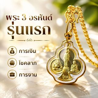 Đồng Phật 3 Orhant (phiên bản 1) nội chất vàng thiêng dạng hoa