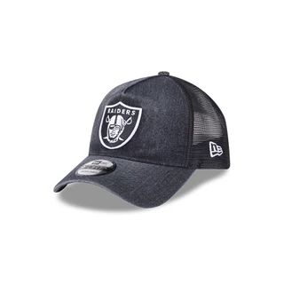 หมวกแก๊ป New Era รุ่น Las Vegas Raiders Washed Denim Black 9Forty A-Frame Trucker Cap