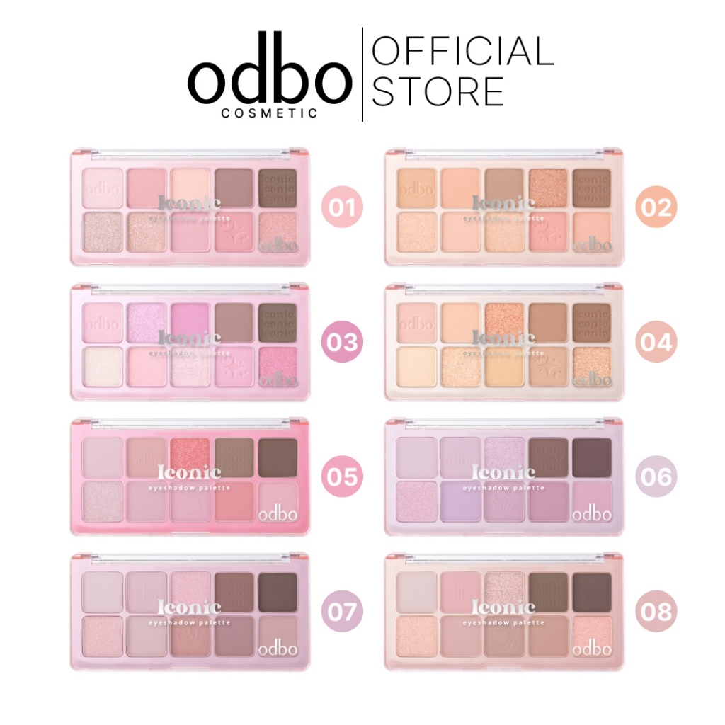 odbo (ของแท้ ส่งตรงจากแบรนด์ 100%) ICONIC EYESHADOW PALETTE - OD2029 #พาเลทไอโคนิค
