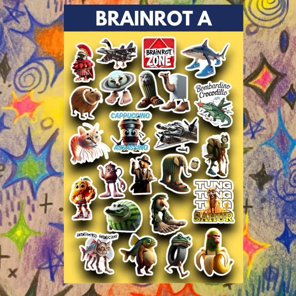 BRAINROT Tralalero Tralala - สติกเกอร์ Brain Rot เคลือบกันน้ำ | สติกเก ...