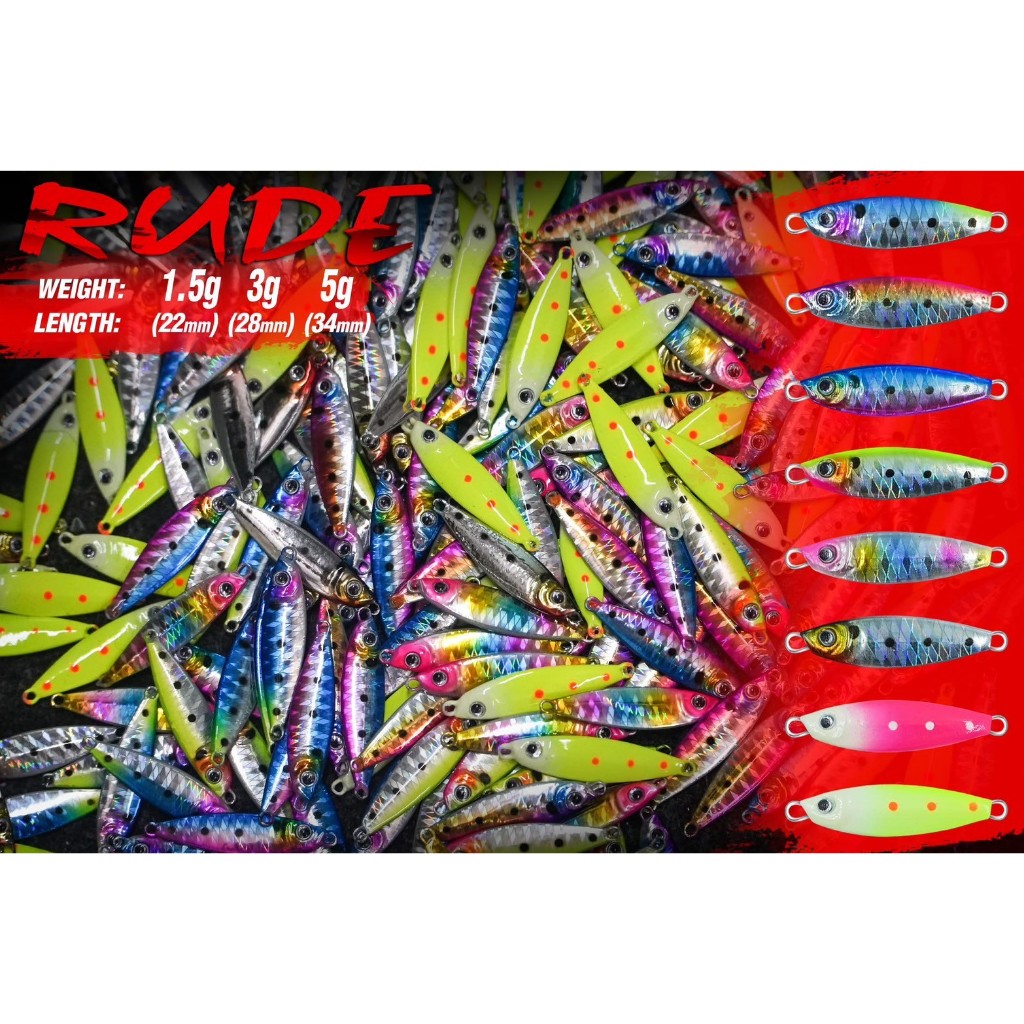 Underground Rude Micro Jig 1.5g/3g/5g (8 Colors) เหยื่อไมโครจิ๊ก ตกปลา ...