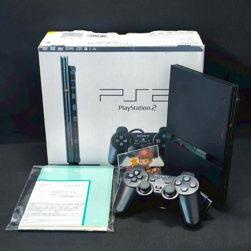 Ps2 Slim Original Charcoal black SCPH-70000 CB 🕹Japan Boxes งานกล่อง ...