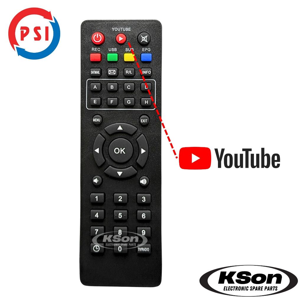 รีโมท กล่องจานดาวเทียม สามารถใช้กับกล่อง PSI ได้ทุกรุ่น Universal PSI ...