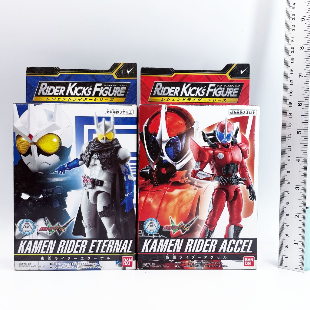 Bandai RKF W Eternal + Accel Masked Rider Kamen Rider Kick Figure ใหญ่ ...