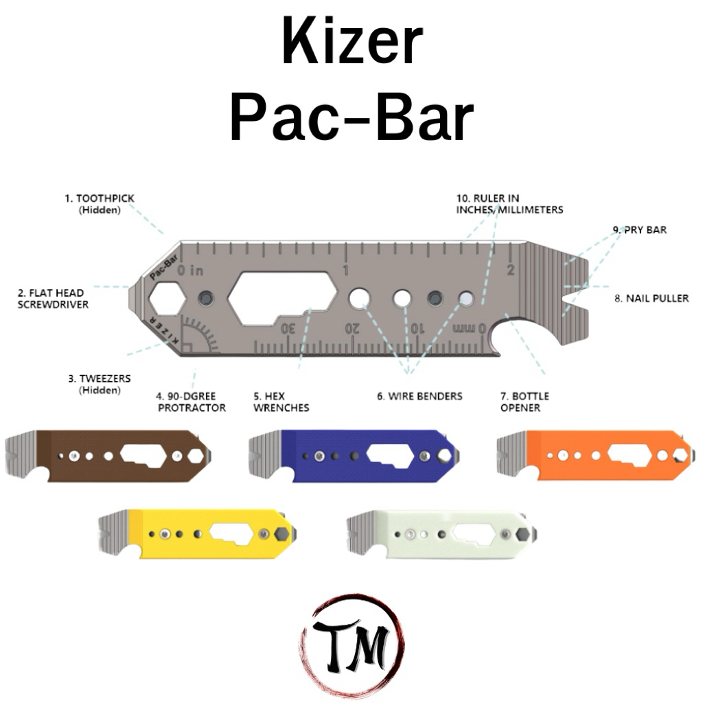 Kizer Titanium & G10 EDC Multi-Functional Tools Pac-Bar | Shopee Thailand