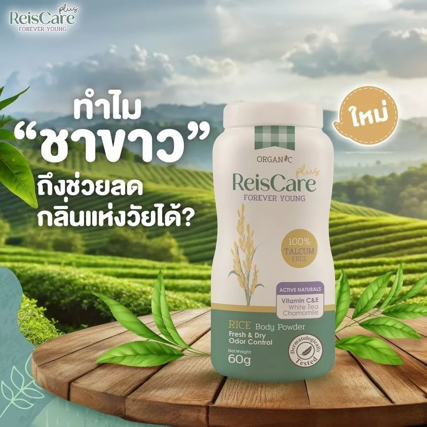ReisCare Plus แป้งทาตัวไร้ซแคร์ พลัส ฟอร์เอเวอร์ ยัง แป้งลดกลิ่นแก่ ...