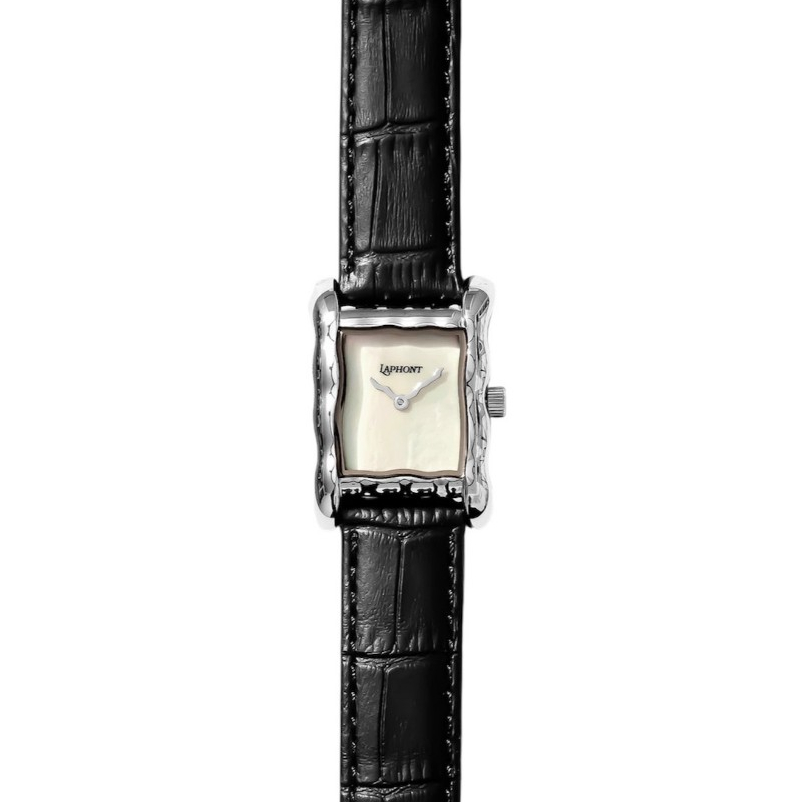 LAPHONT SITU WATCH SMALL SILVER CASE MOTHER OF PEARL DIAL