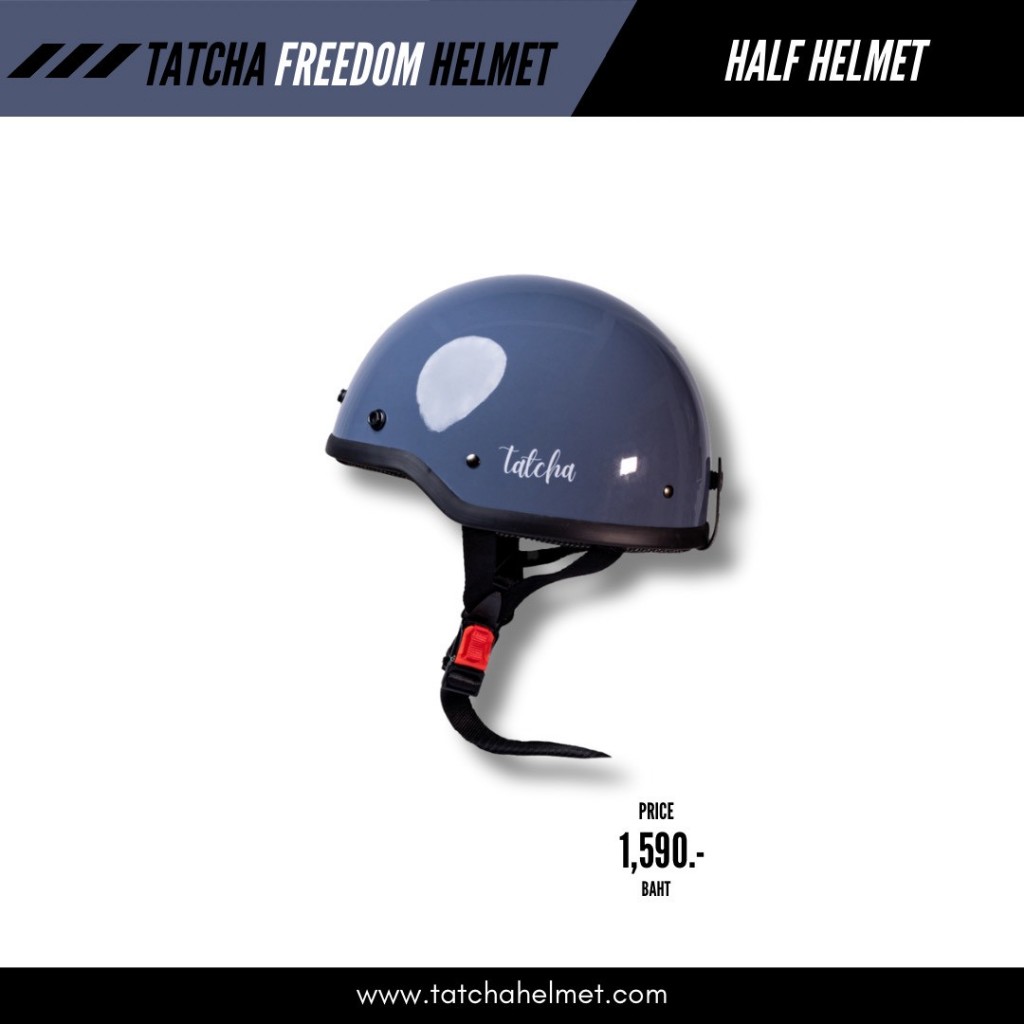 หมวกกันน็อค TATCHA FREEDOM HELMET GLOSS PURPLE GREY | Shopee Thailand