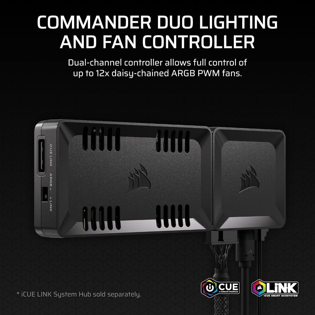 CORSAIR Commander Duo iCUE Link RGB Lighting and PWM ARGB Fan ...