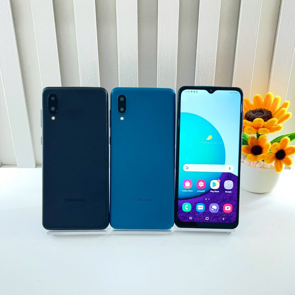 ซัมซุง A02 (หน้าจอ6.5นิ้ว แรม3รอม32 แอนดรอยด์10 แบตเตอรี่5000มิลลิแอมป์ ...