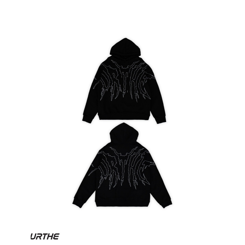 URTHE - เสื้อฮู้ดดี้ Oversize รุ่น SHARK PUNK