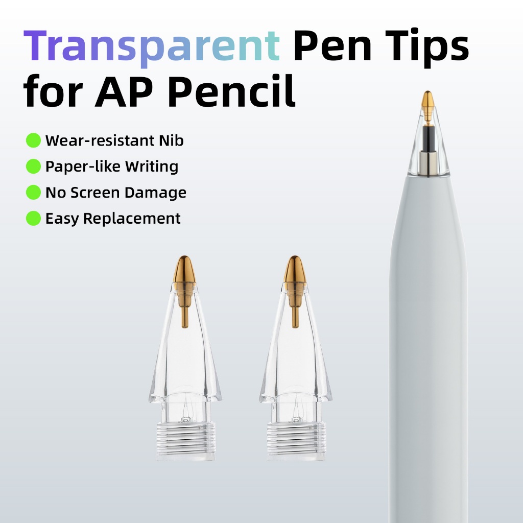 Transparent Pen Tips for Pencil Pro/USB-C/1st/2nd Gold-plated Probe ...