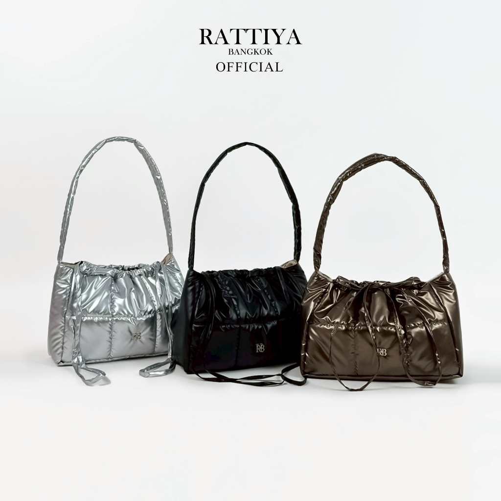 [RATTIYA BANGKOK] Small Puffer Gather Bag PU / 6 colors กระเป๋านุ่มนิ่ม ทรงเกี๊ยว ใบเล็ก น้ำหนักเบา สะพายไหล่
