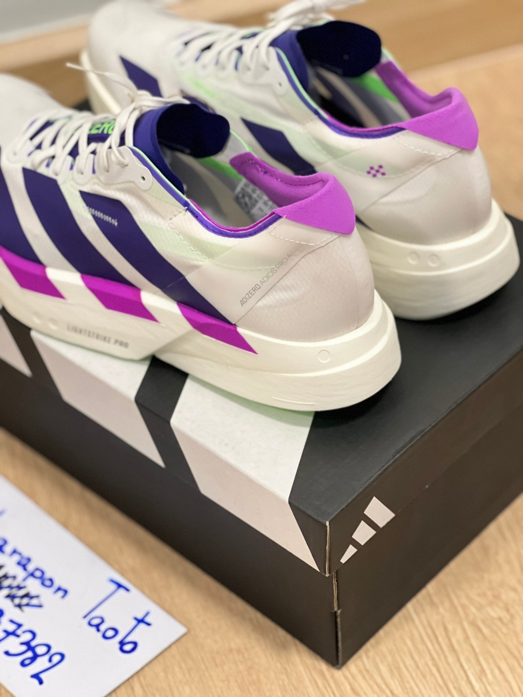 [PREORDER] รองเท้าวิ่ง Adidas Adizero Adios Pro4 สี White Purple Lime ...