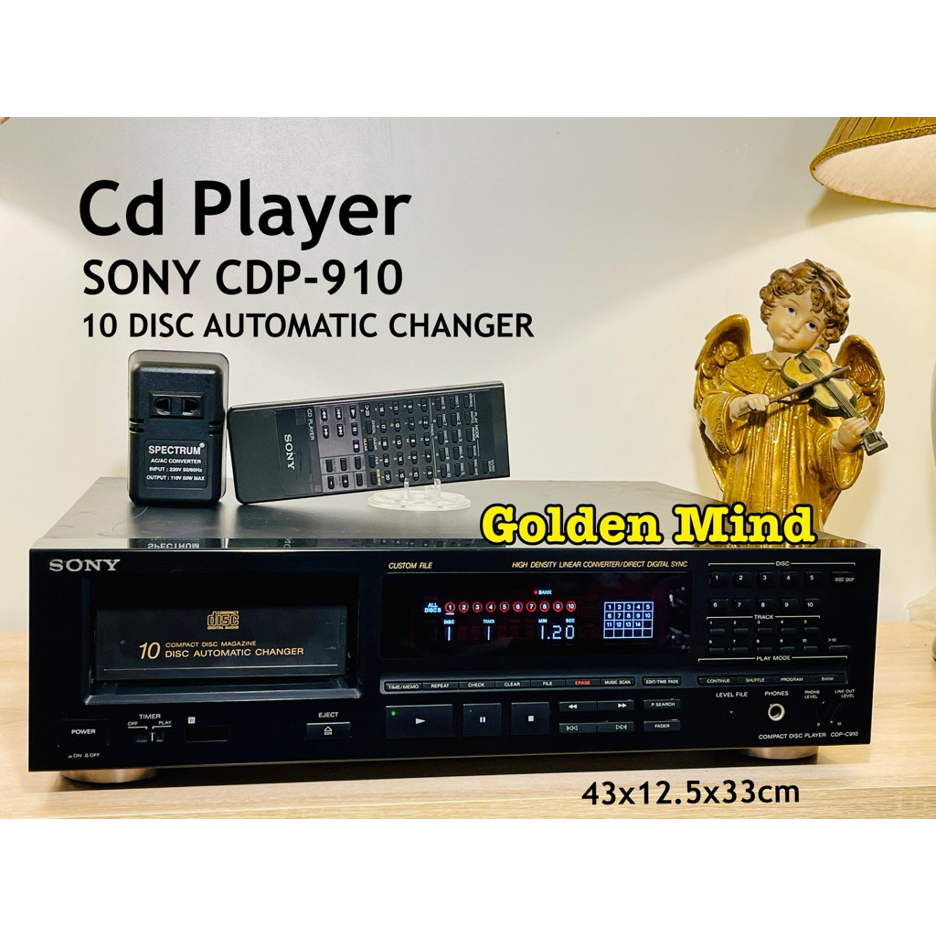 CD-01-120824 SONY CDP-C910 เครื่องเล่นซีดี 10แผ่น มือสองจากประเทศ