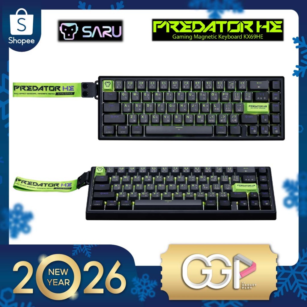 SARU SPACE PREDATOR KX69 HE GAMING MAGNETIC KEYBOARD คีย์บอร์ดเกมมิ่ง ...