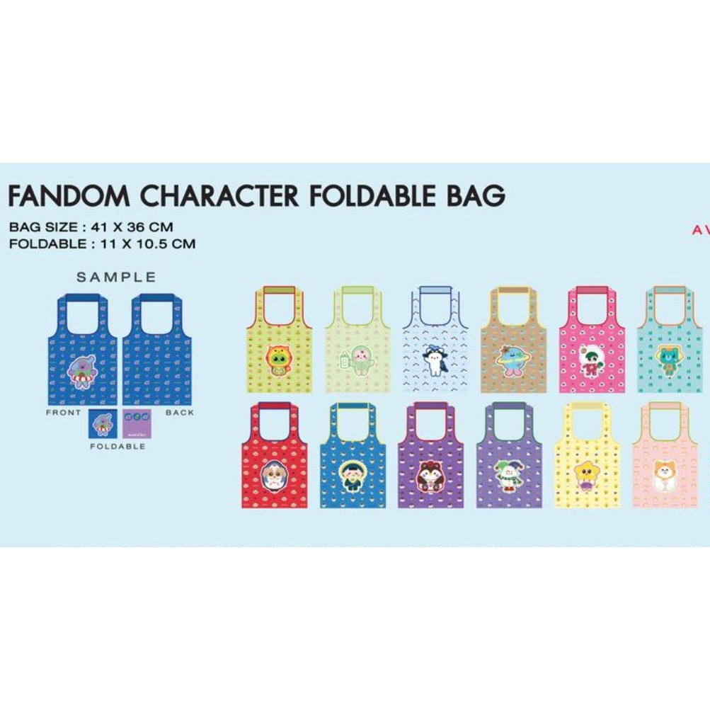FANDOM CHARACTER FOLDABLE BAG #สนามอ่านเล่น | Shopee Thailand
