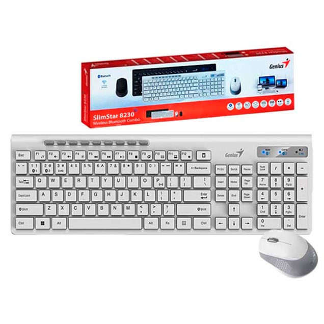 คีย์บอร์ดไร้สาย Genius SlimStar 8230 Wireless Bluetooth keyboard and ...