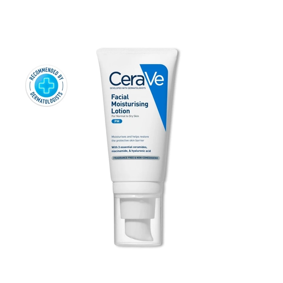 เซราวี CERAVE Facial Moisturising Lotionเฟเชี่ยลมอยเจอร์ไรซิ่ง โลชั่น โลชั่นบำรุงผิวหน้าสำหรับผิวธรรมดา 52ml.+แถมแท้100%