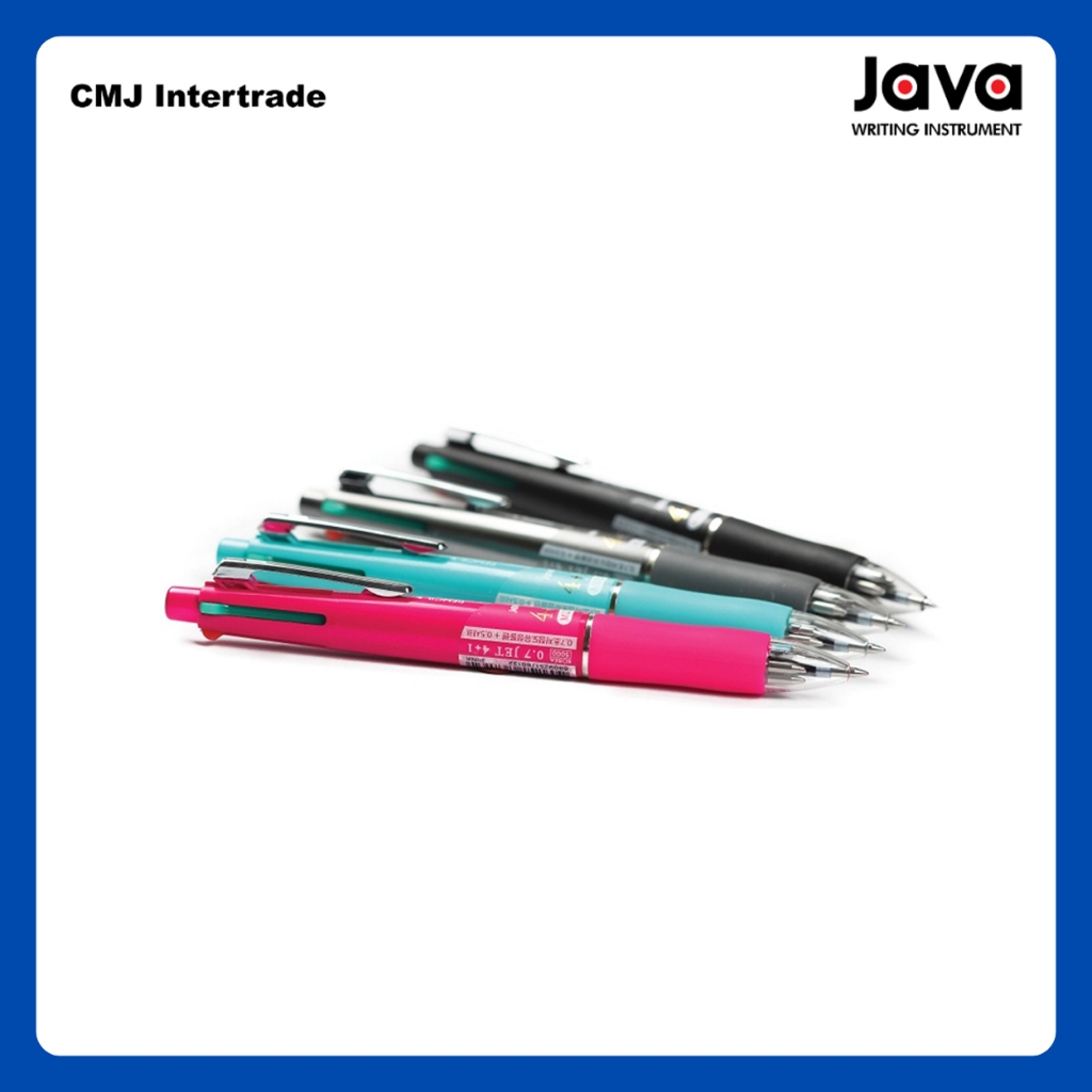 JAVA ปากกาลูกลื่น 5 ระบบ รุ่น Jet 4+1 Slim Type ขนาด 0.7 มม. สีดำ น้ำ ...